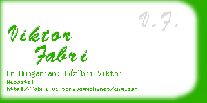 viktor fabri business card